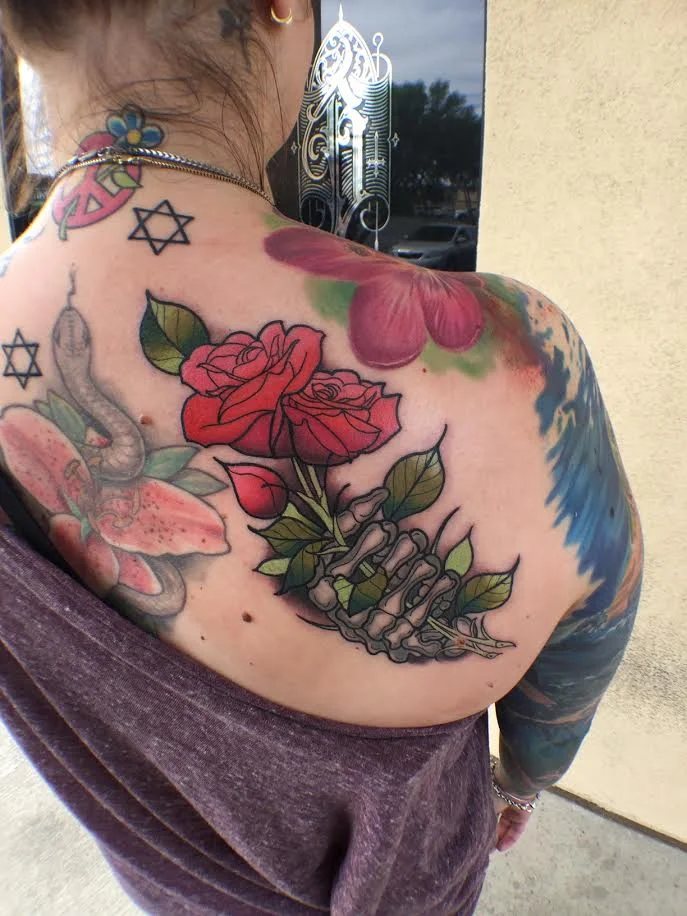 Colour floral piece by Dwight Bulb